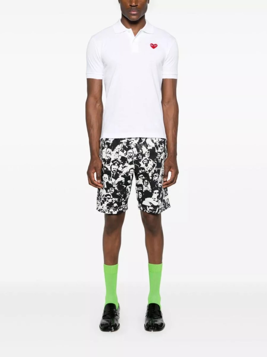 Comme des garçons play Polo in cotone, view 6