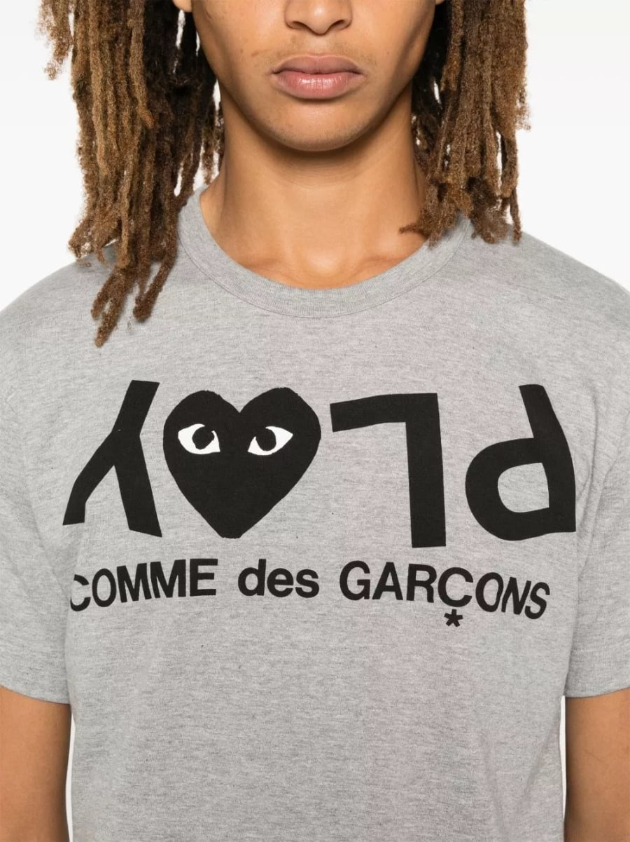 Comme des garçons play T-shirt in cotone, view 3