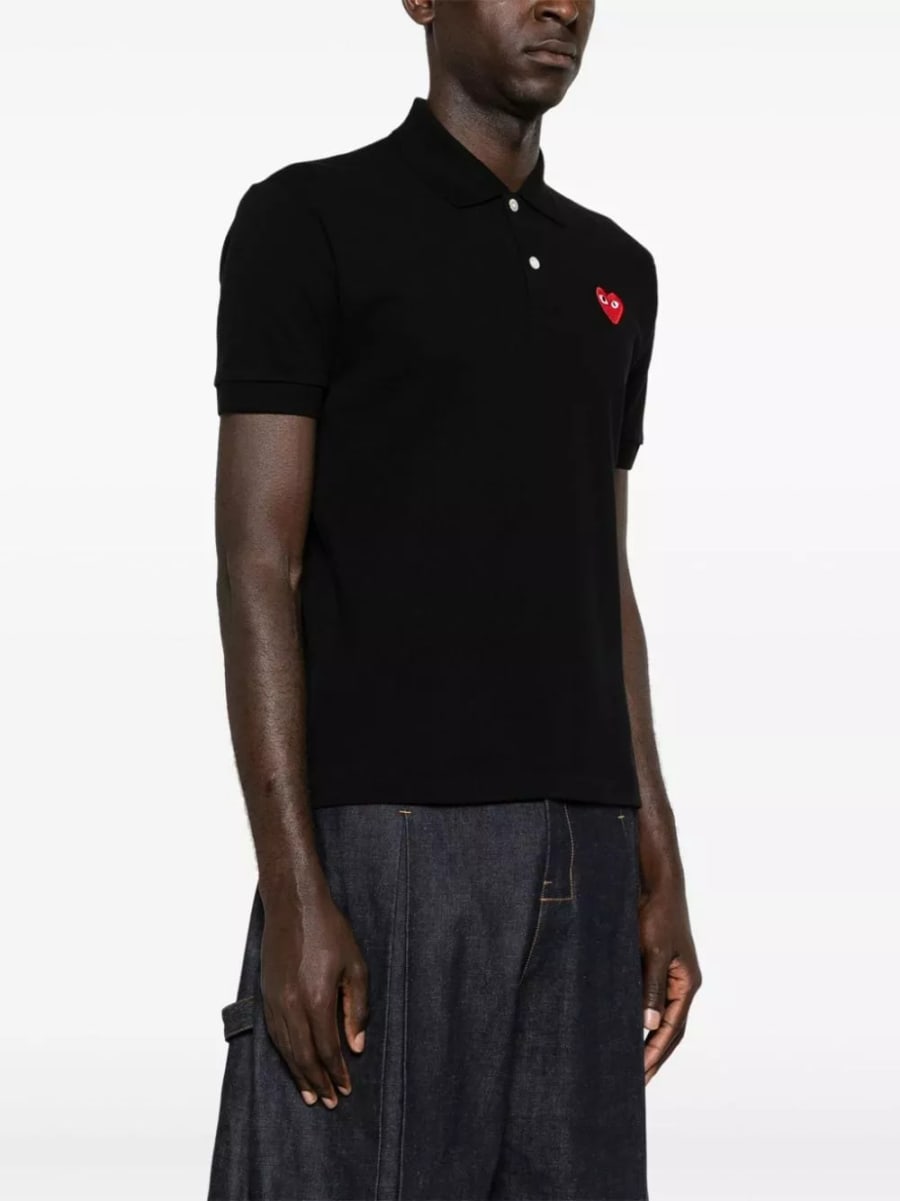 Comme des garçons play Polo in cotone, view 4