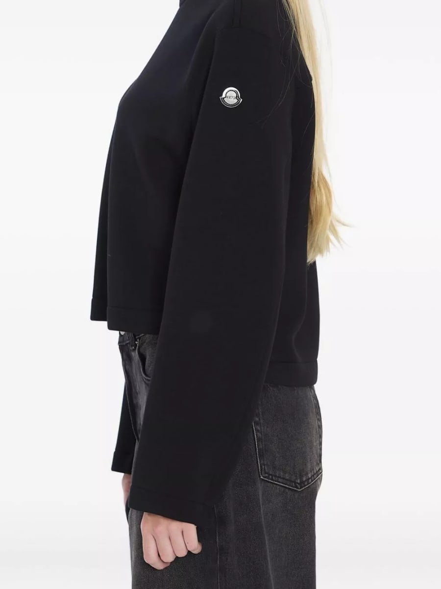 Moncler genius Felpa con logo a girocollo, view 2