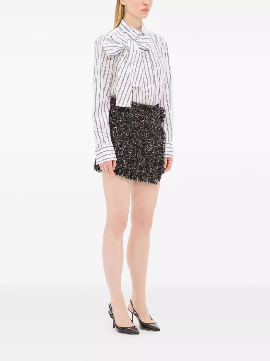 Msgm Pantaloni corti con frange, view 4