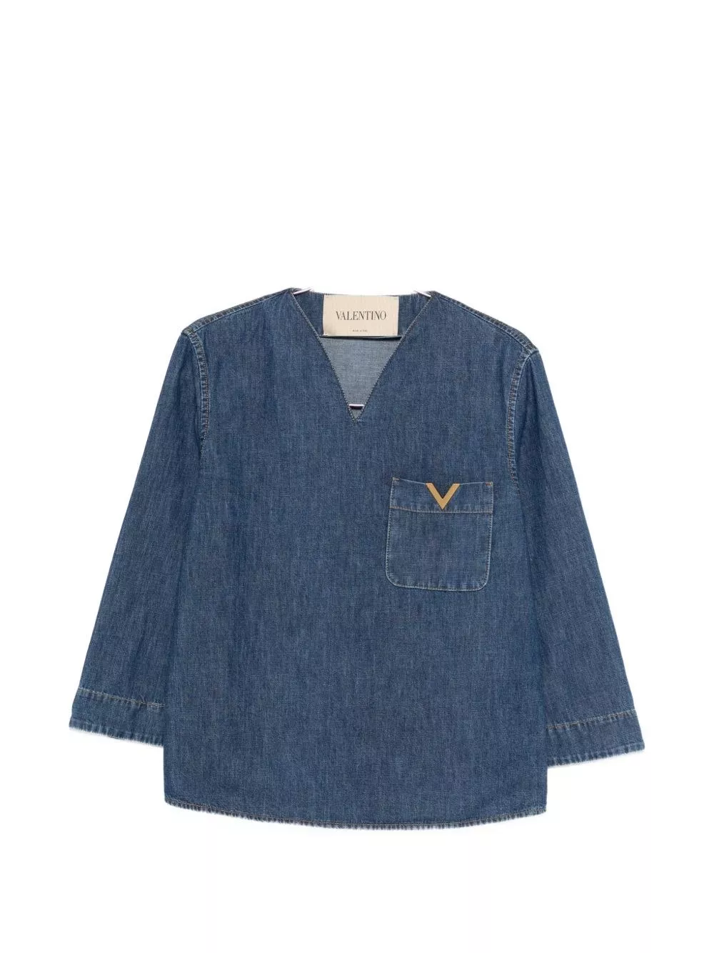 Valentino Blusa in denim VLogo Signature