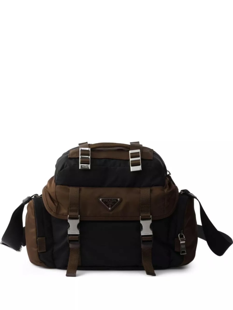 Prada Borsa a tracolla in Re-nylon e pelle