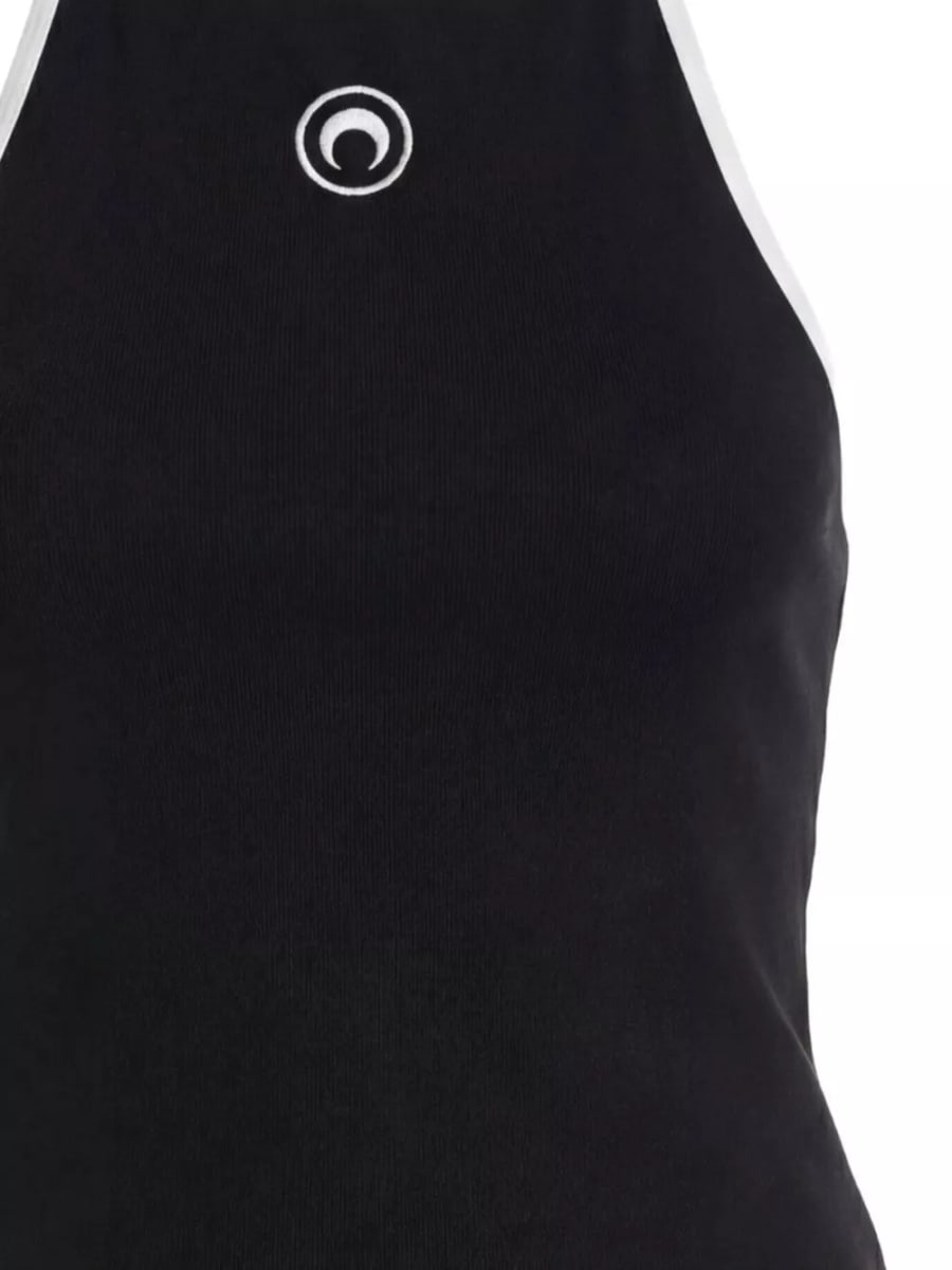 Marine serre Top in cotone Moon, view 2