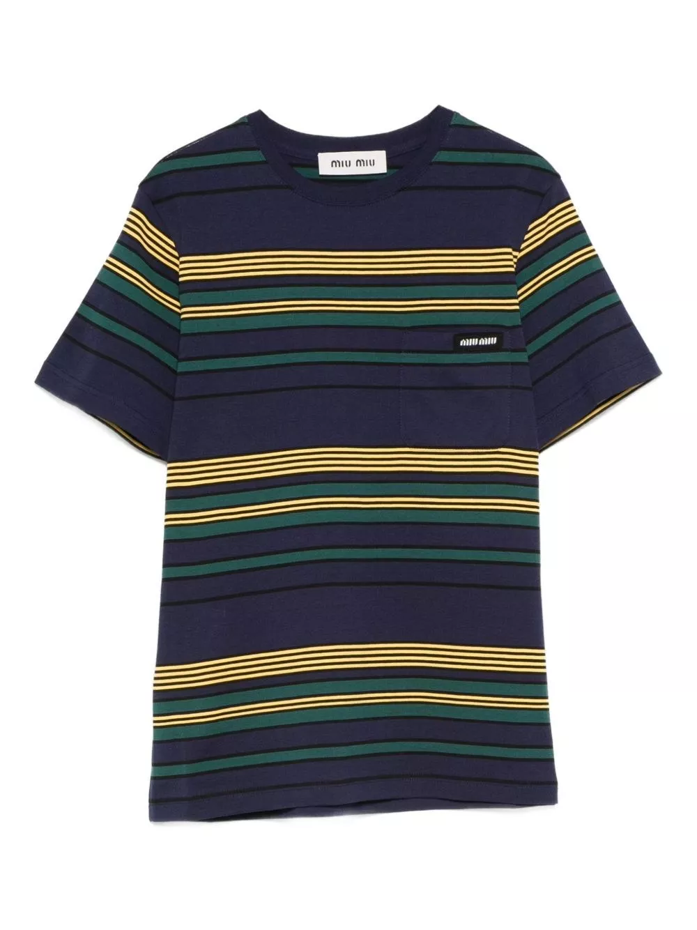 Miu Miu T-shirt in cotone a righe