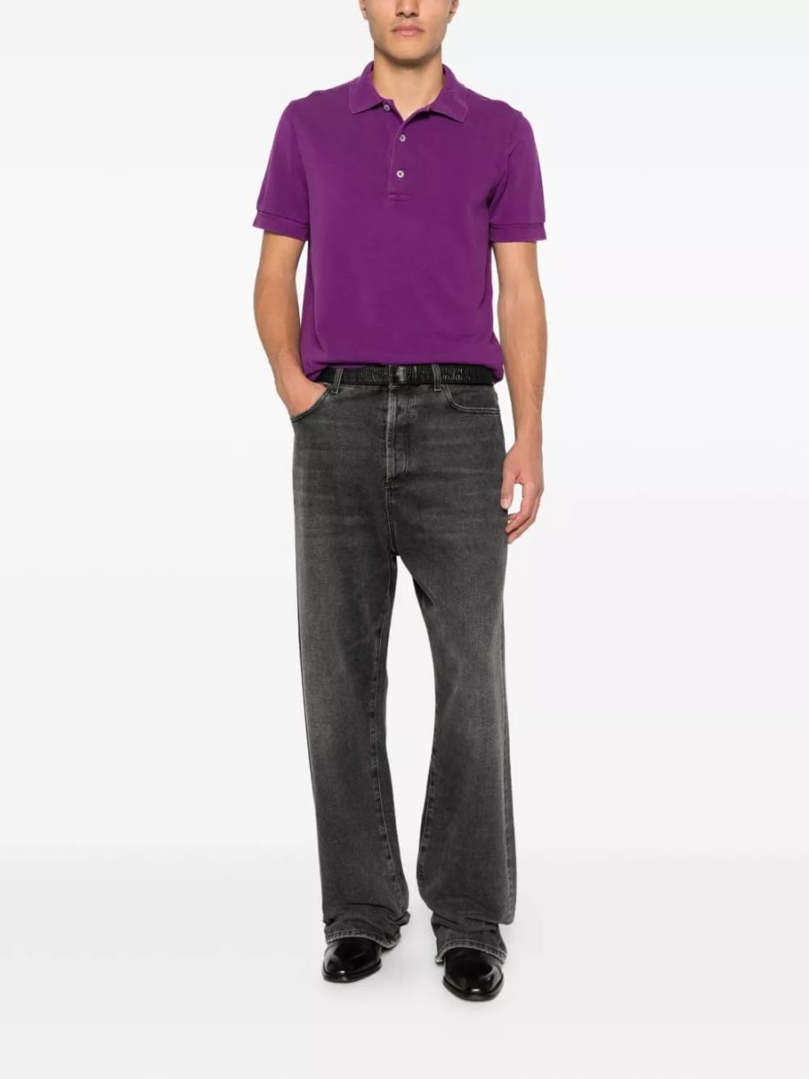 Tom Ford la polo in cotone misto, view 2
