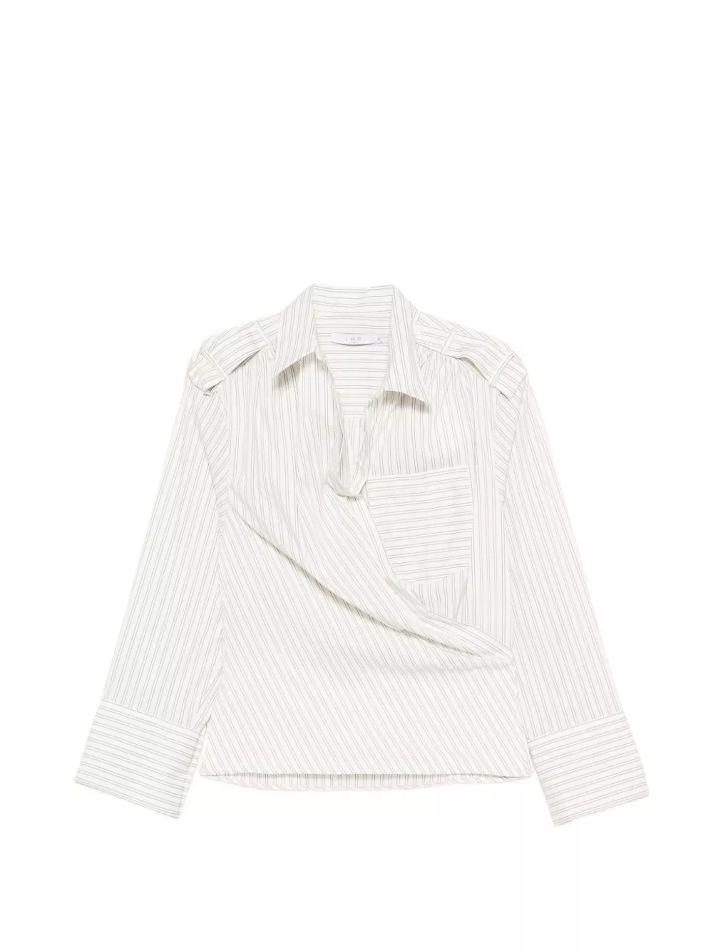 Iro Camicia in cotone a righe con pizzo