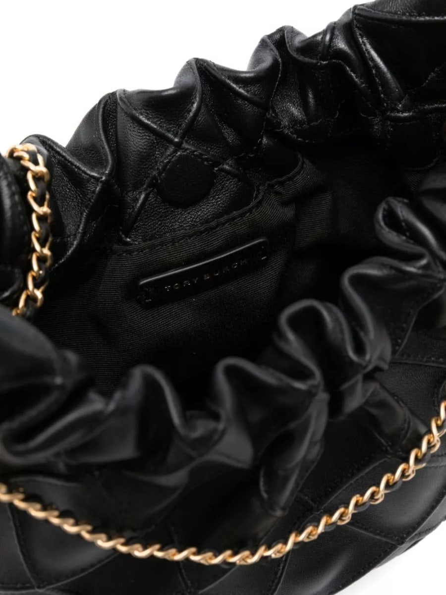 Tory Burch Borsa hobo mini in pelle Fleming, view 2