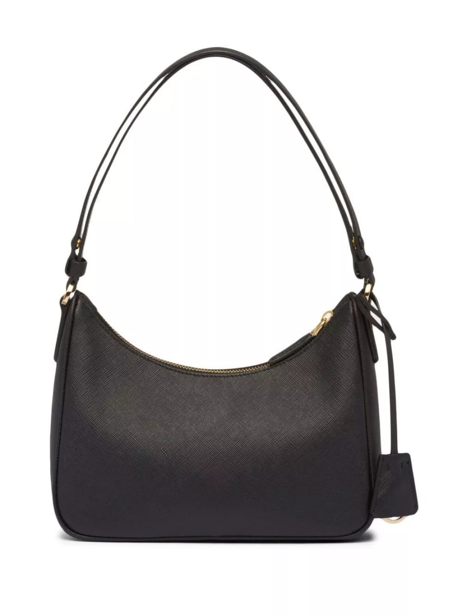 Prada Borsa a spalla mini in pelle saffiano Re-Edition, view 3