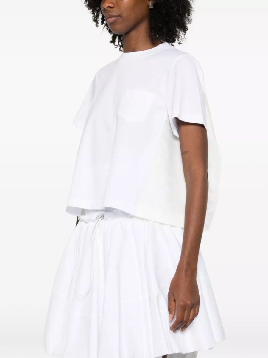 Sacai T-shirt in cotone, view 3