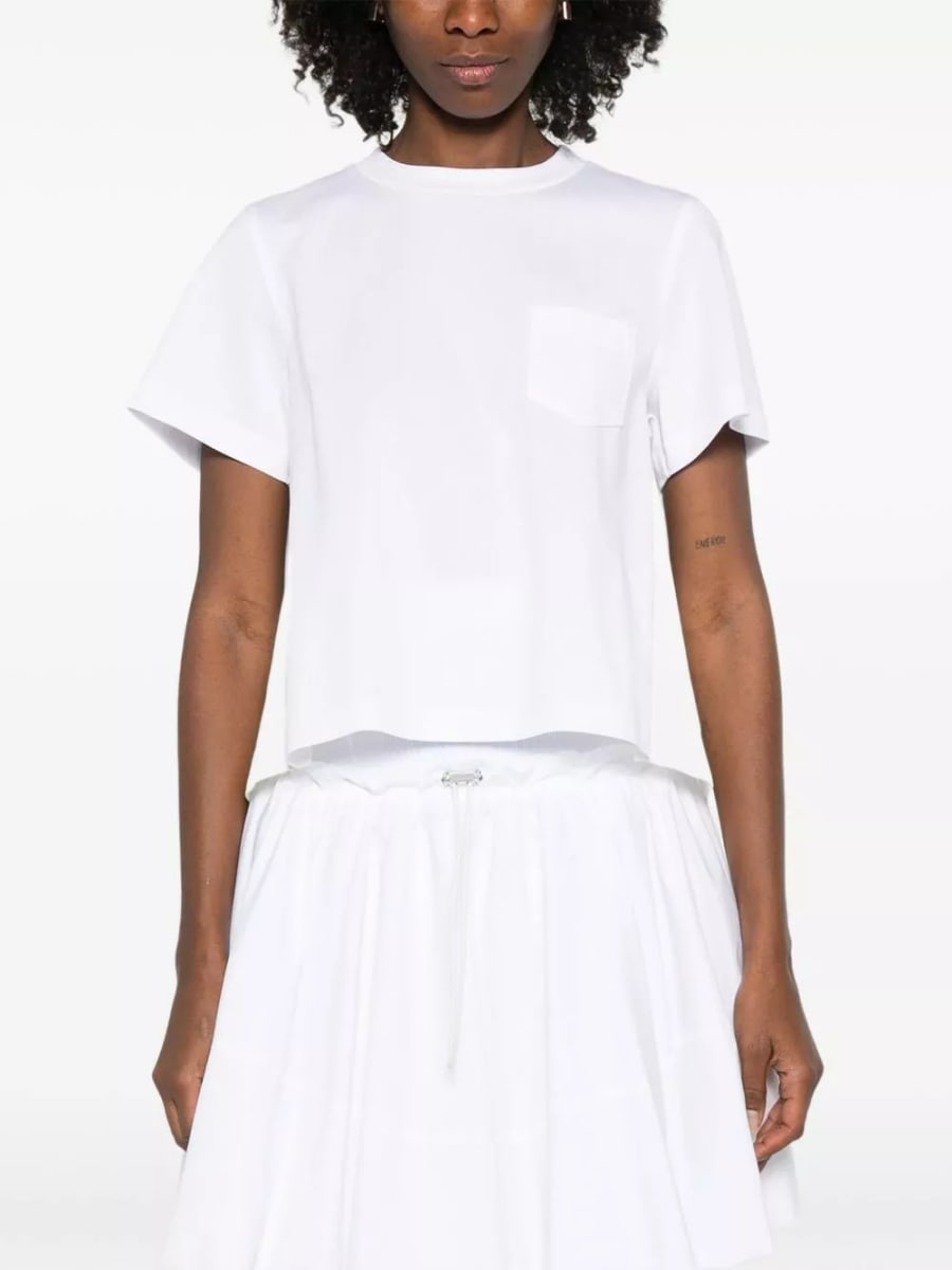 Sacai T-shirt in cotone, view 5