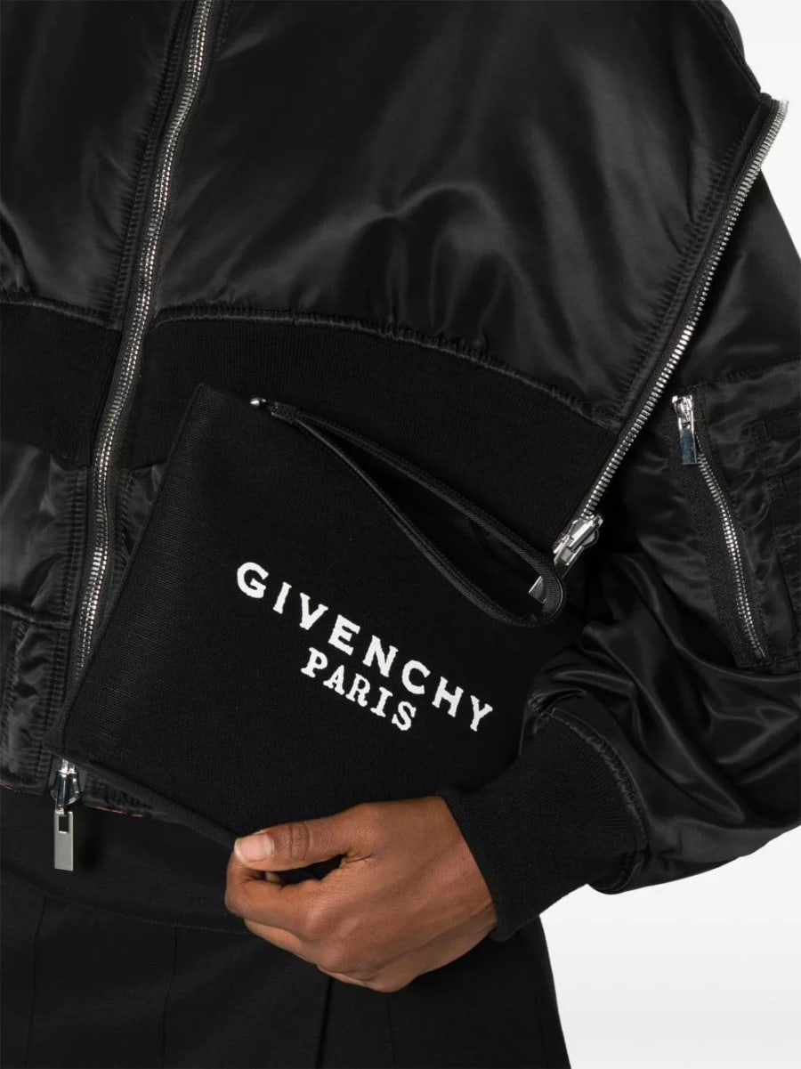 Givenchy Pochette in cotone con logo, view 5
