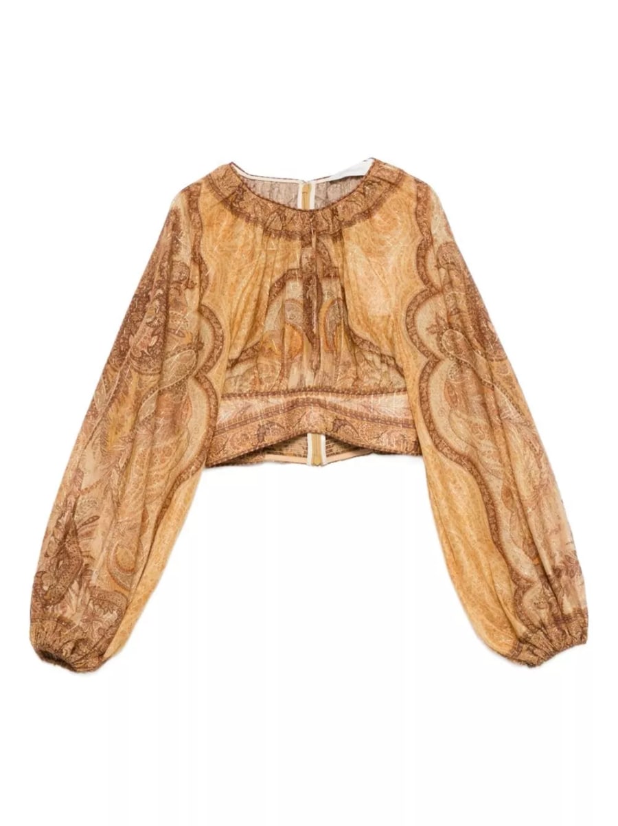 Zimmermann Top in cotone e seta Wanderlust