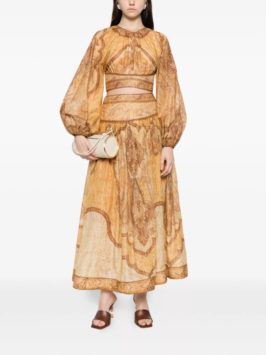 Zimmermann Top in cotone e seta Wanderlust, view 2