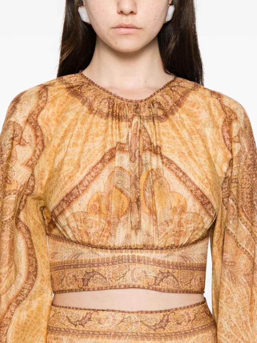 Zimmermann Top in cotone e seta Wanderlust, view 3