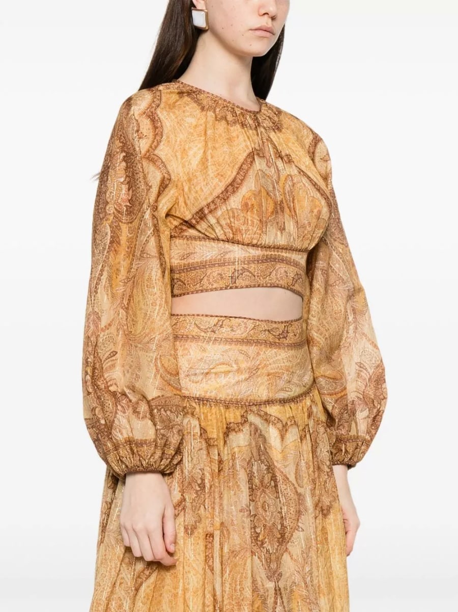 Zimmermann Top in cotone e seta Wanderlust, view 4