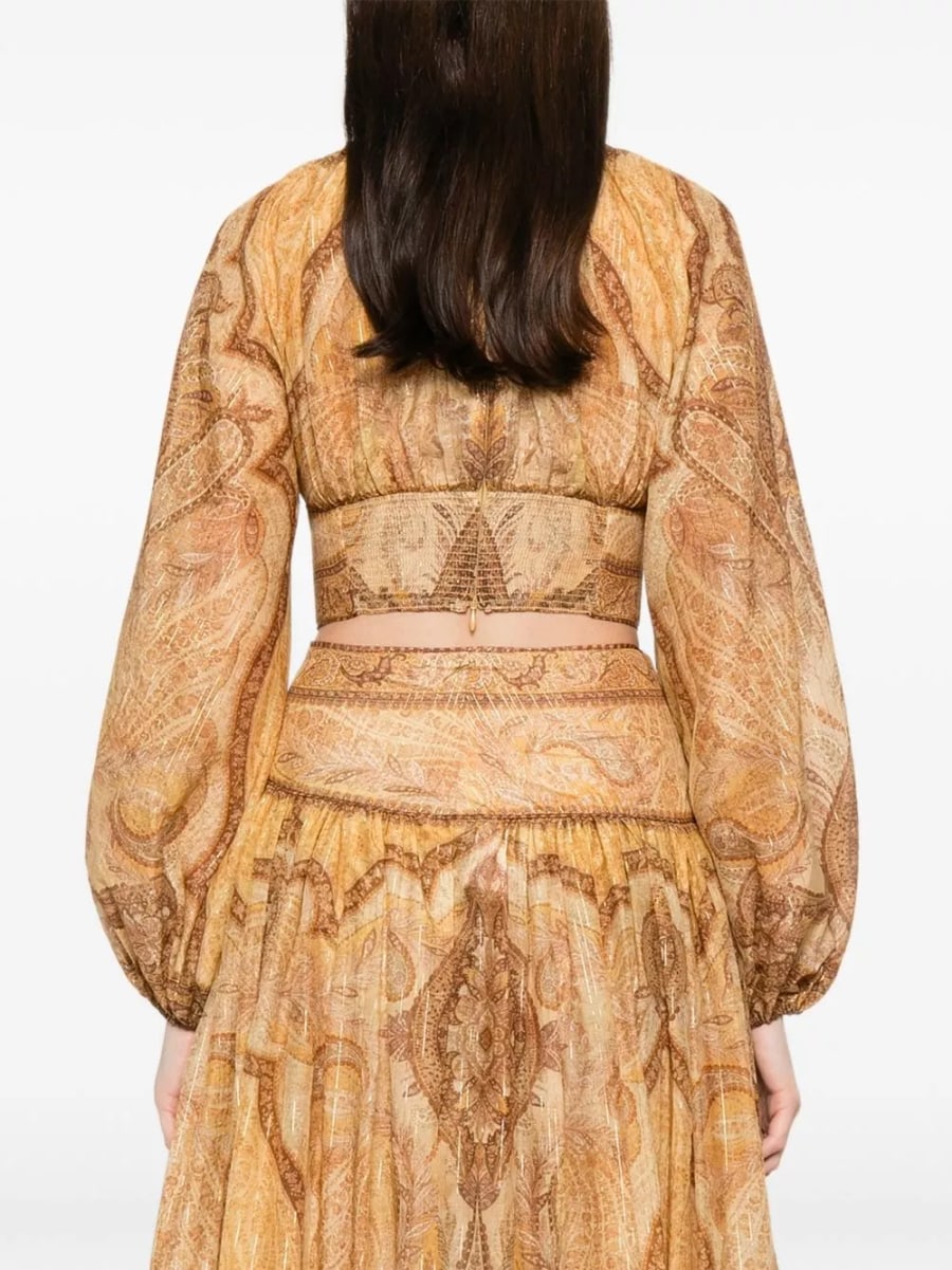 Zimmermann Top in cotone e seta Wanderlust, view 5