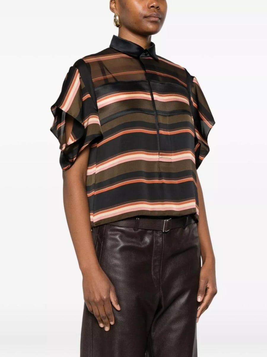 Sacai la polo a righe, view 5