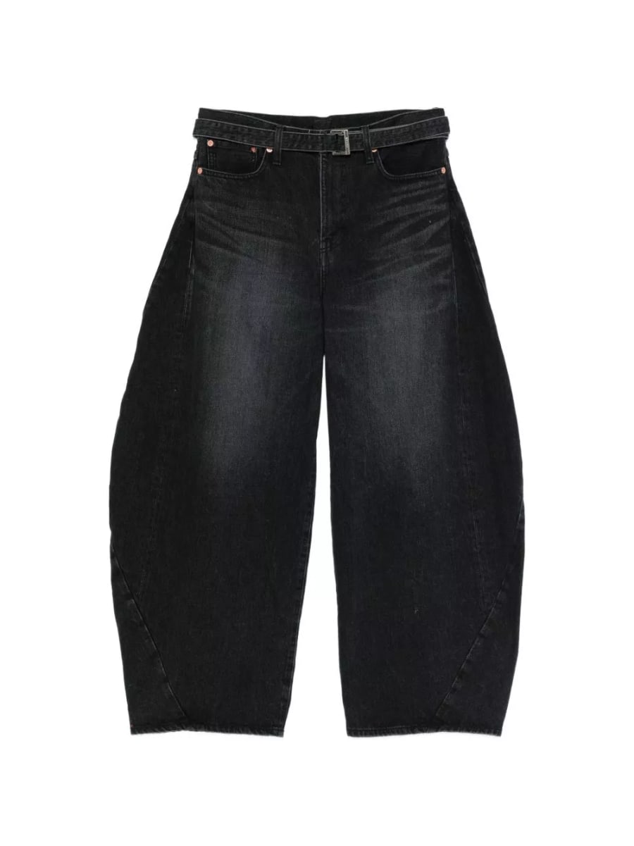 Sacai Jeans in denim a gamba larga