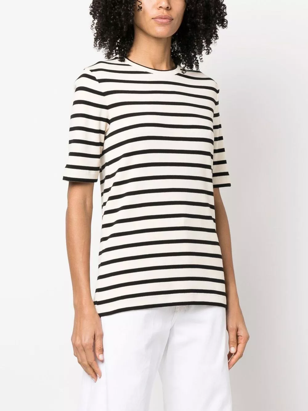 Jil Sander T-shirt in cotone a righe, view 2