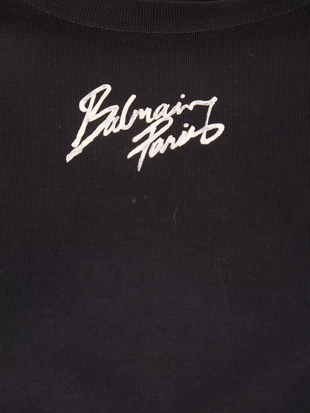 Balmain T-shirt cropped in cotone con logo