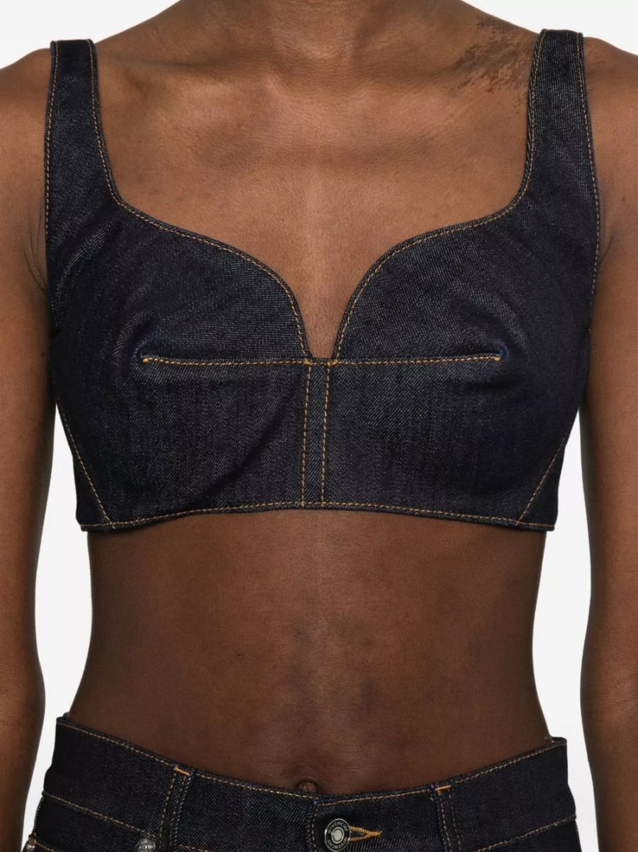 Givenchy Top in denim di cotone, view 2