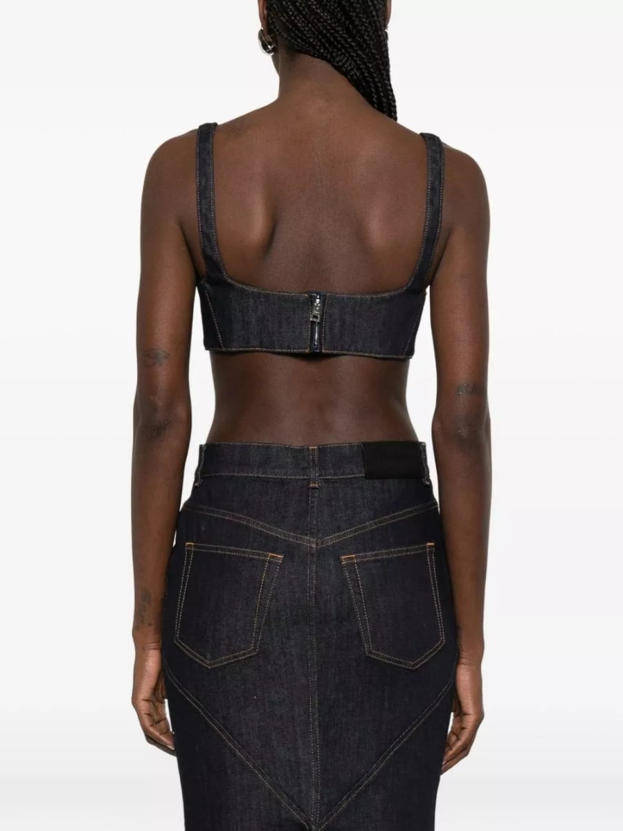 Givenchy Top in denim di cotone, view 4