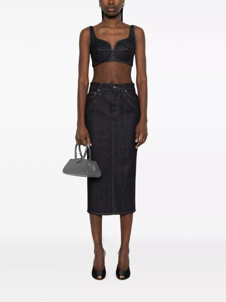 Givenchy Top in denim di cotone, view 5