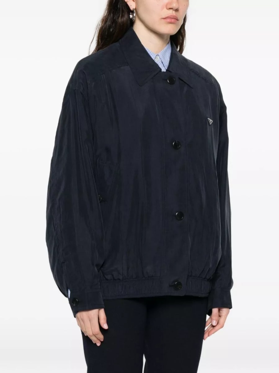 Prada Giacca blouson in seta, view 2