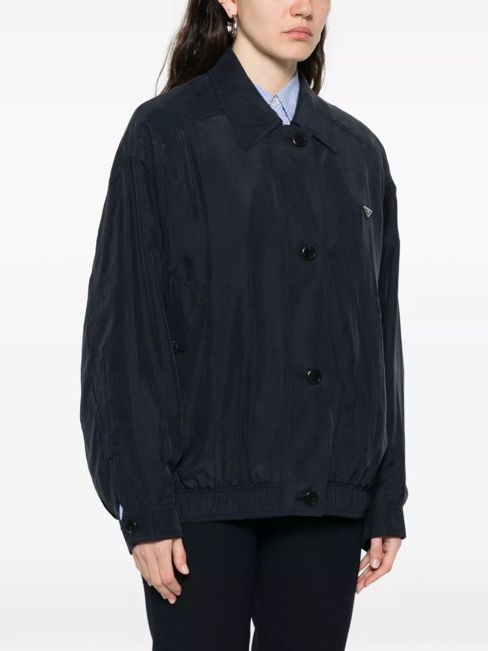 Prada Giacca blouson in seta, view 2
