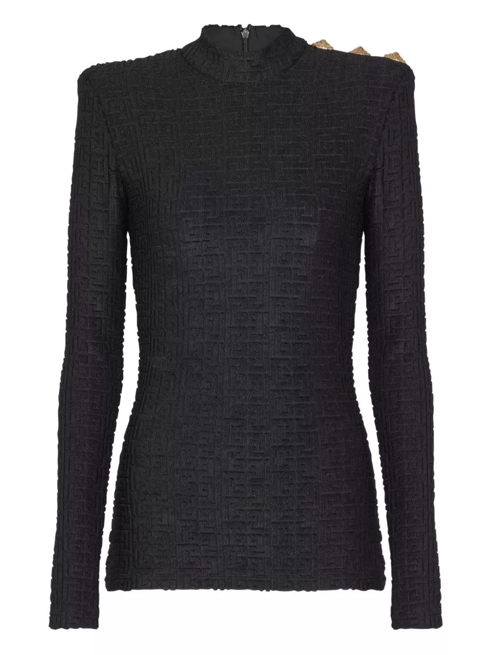 Balmain Top con collo alto Monogram