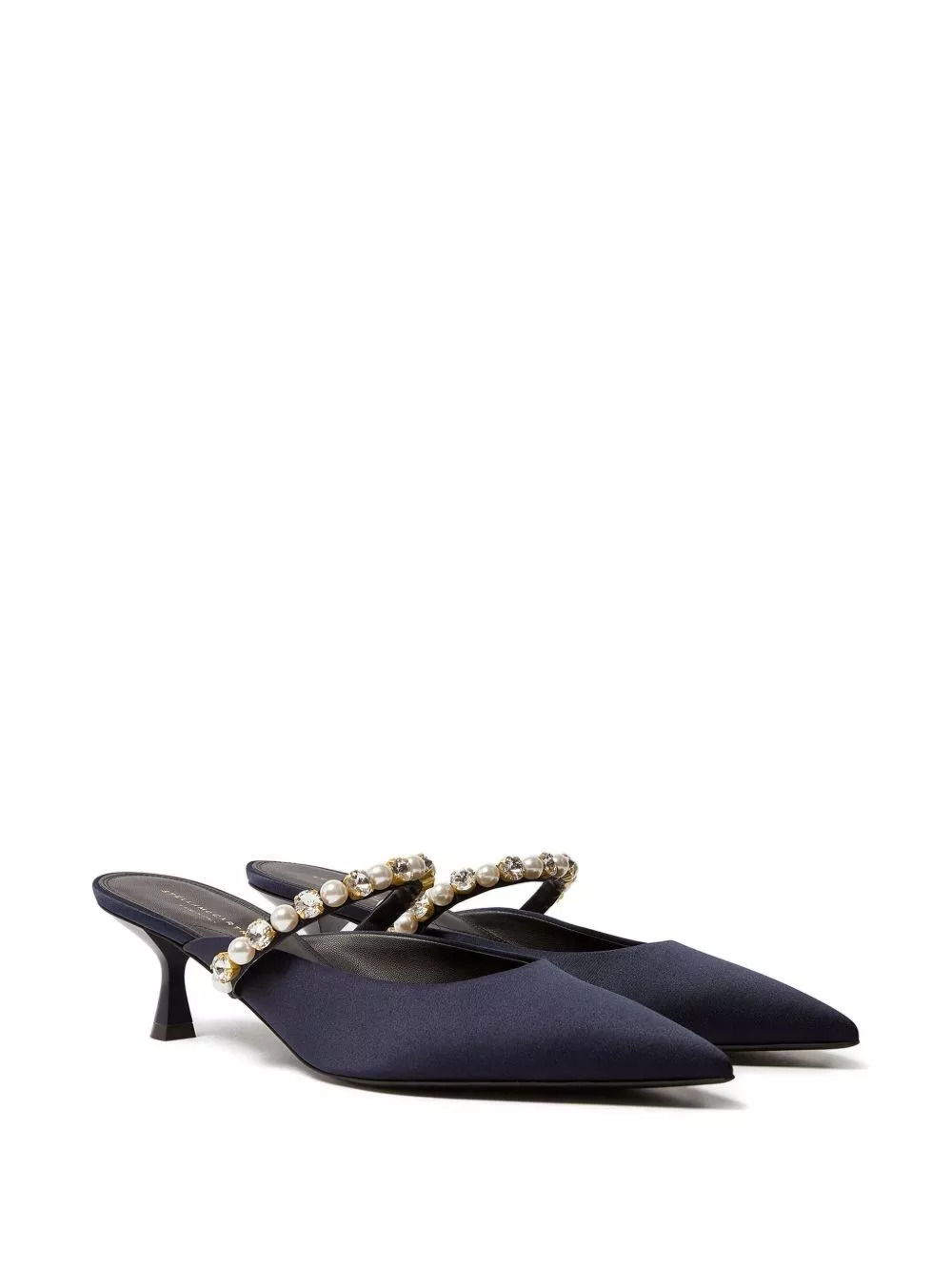 Stella McCartney Mule in perle e cristalli Elsa, view 2