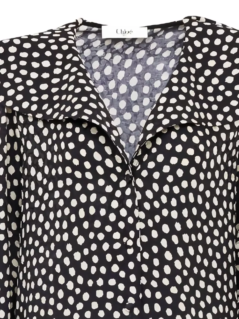 Chloé Abito in seta a pois, view 2