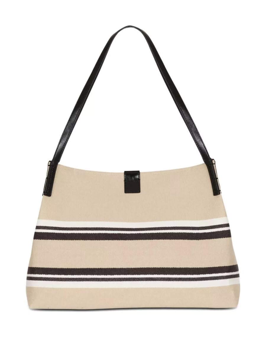 Balmain Release canvad e pelle medium tote, view 2