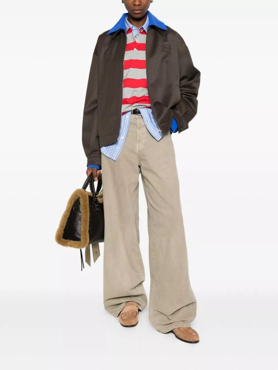 Miu Miu Giacca blouson in nylon, view 5