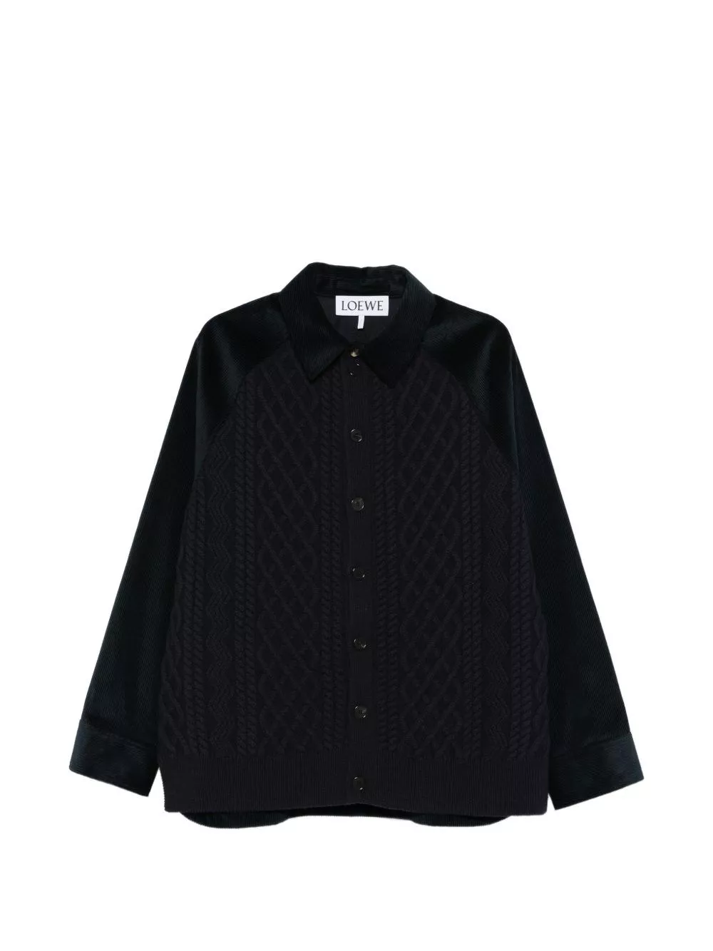 Loewe Camicia overshirt in cotone lavorato a maglia