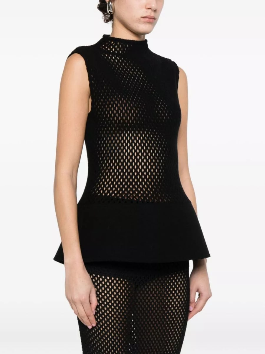Alaïa Top con volant, view 2
