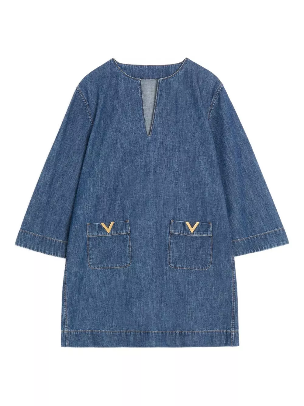 Valentino Abito corto in denim VLogo Signature