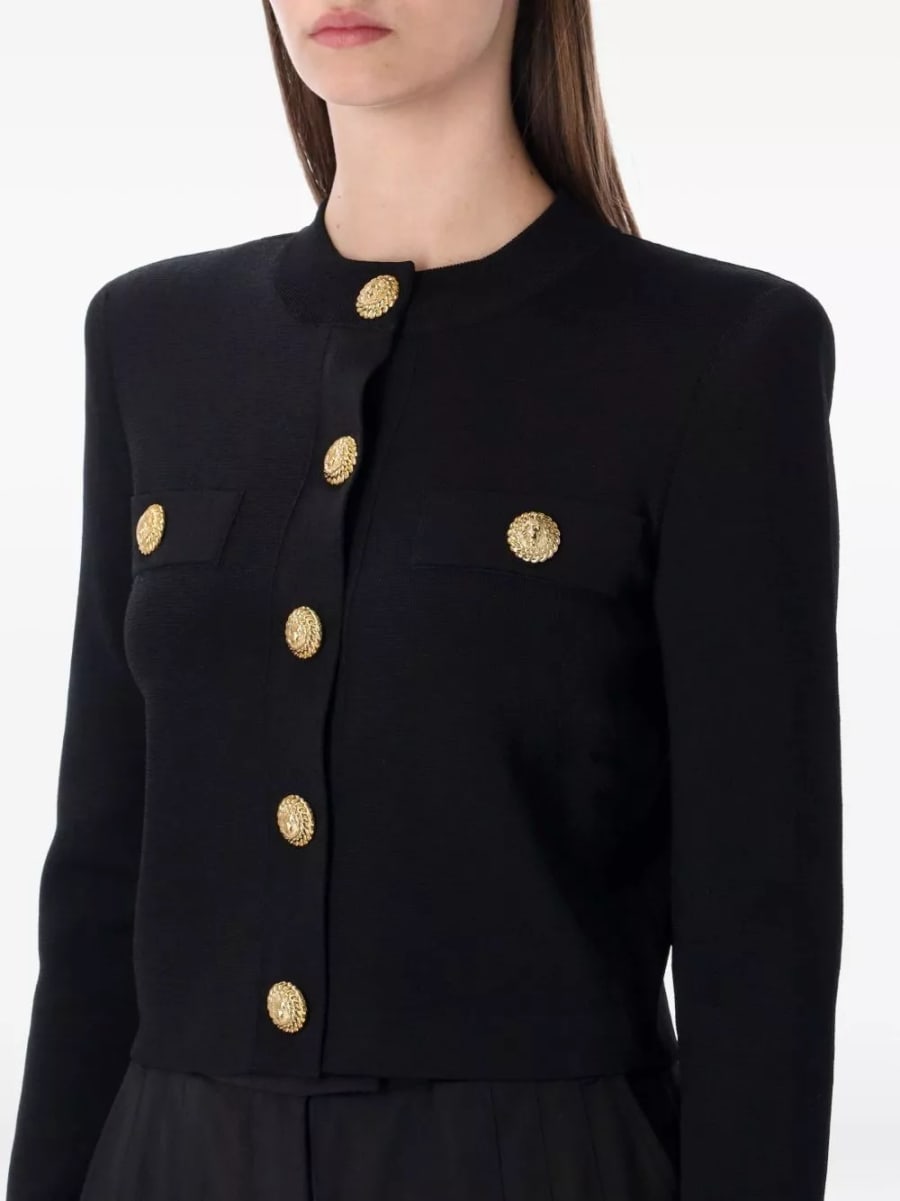 Balmain Cardigan con collo rotondo e bottoni, view 2
