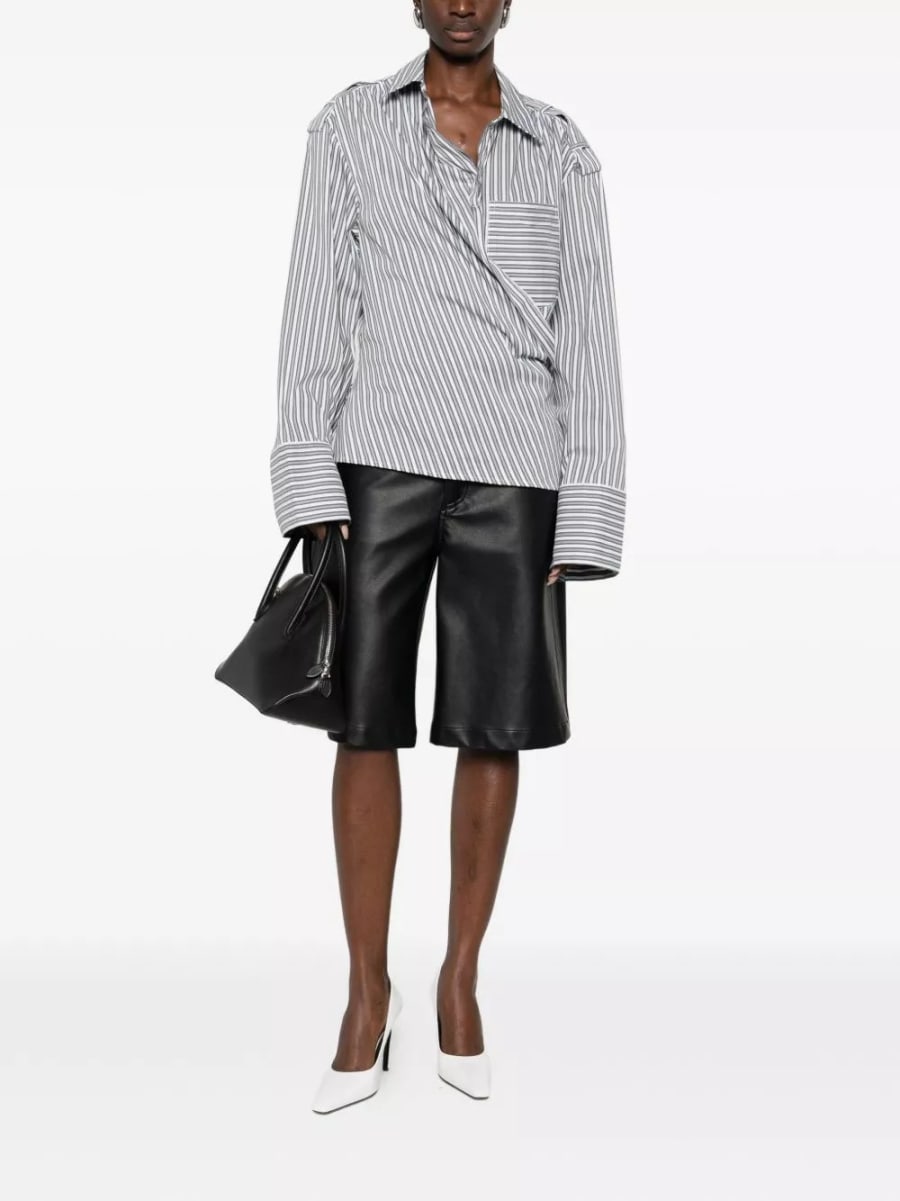 Iro Camicia in cotone a righe con pizzo, view 3