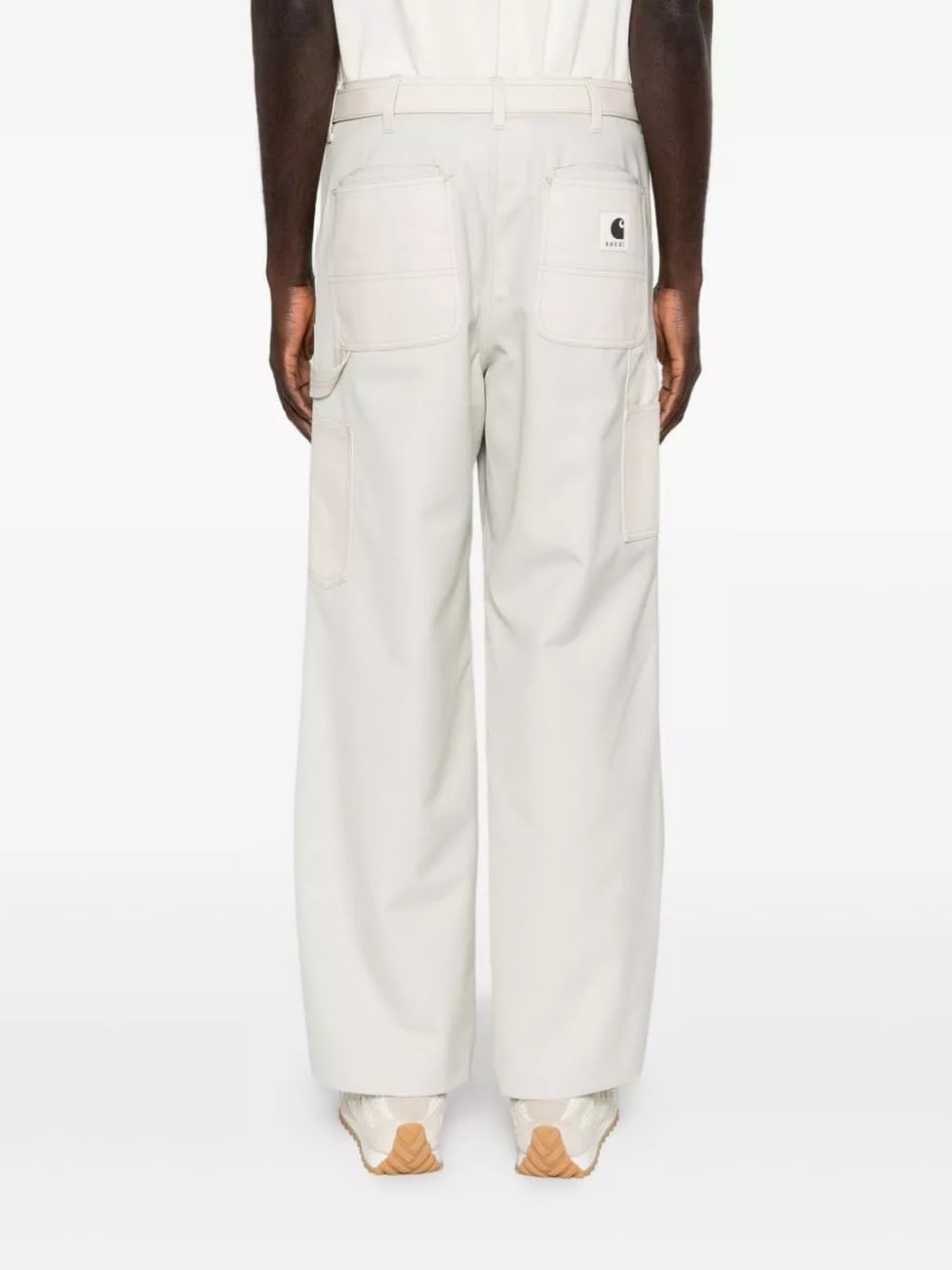 Sacai x carhartt wip Pantaloni in misto lana, view 4