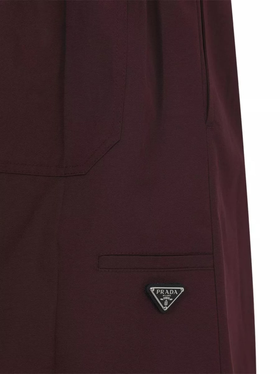 Prada Gonna midi in misto cotone, view 3