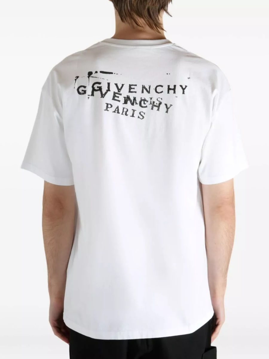 Givenchy T-shirt in cotone con logo, view 4