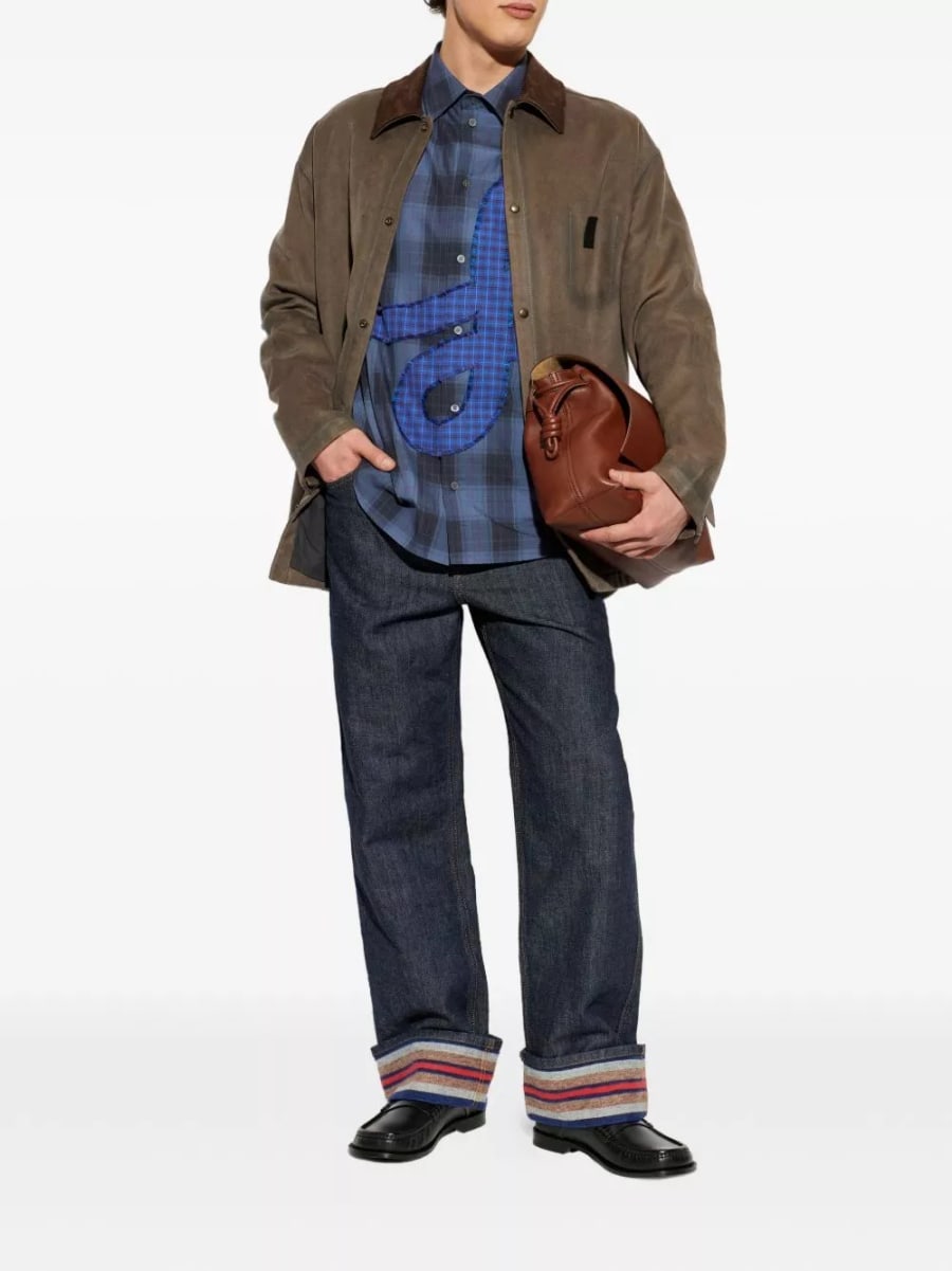 Loewe Camicia in cotone a quadri, view 3