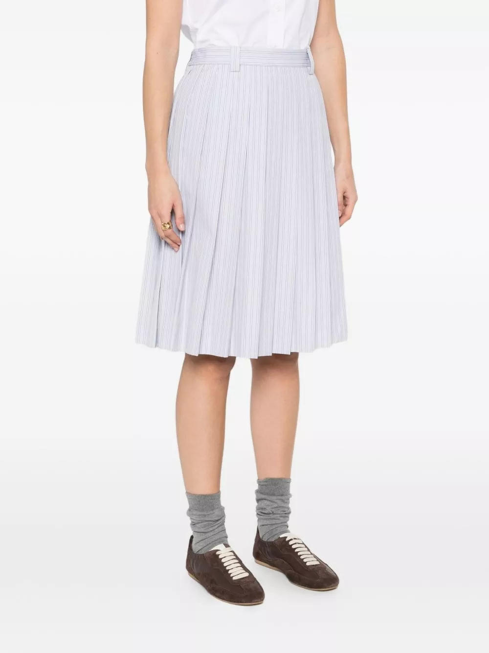 Miu Miu Gonna midi in cotone, view 2