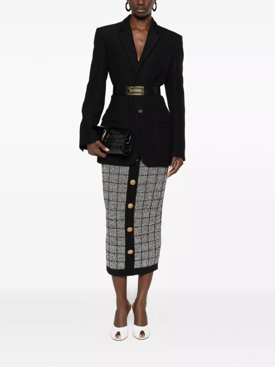 Balmain Gonna lunga in tweed, view 2