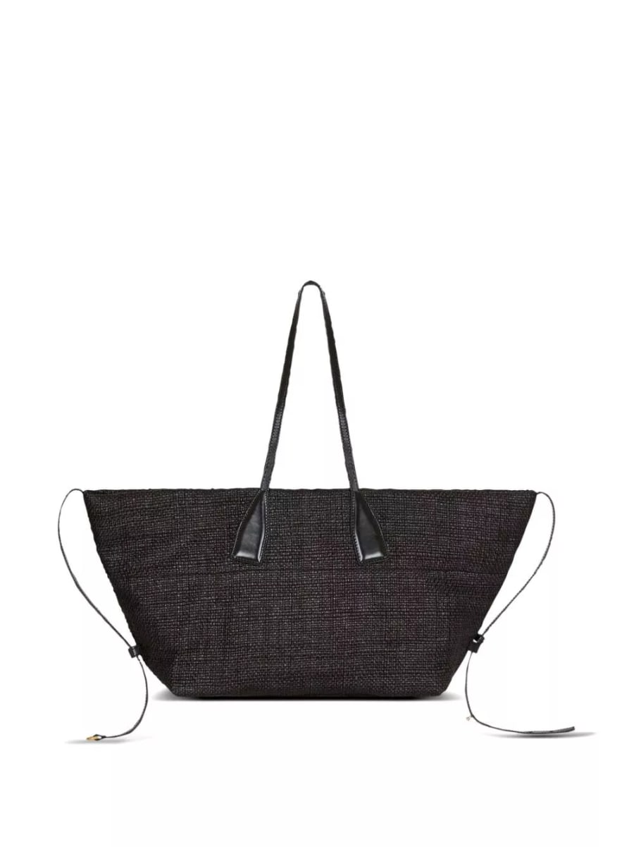 Balmain Tote Bag Track in rafia, view 5