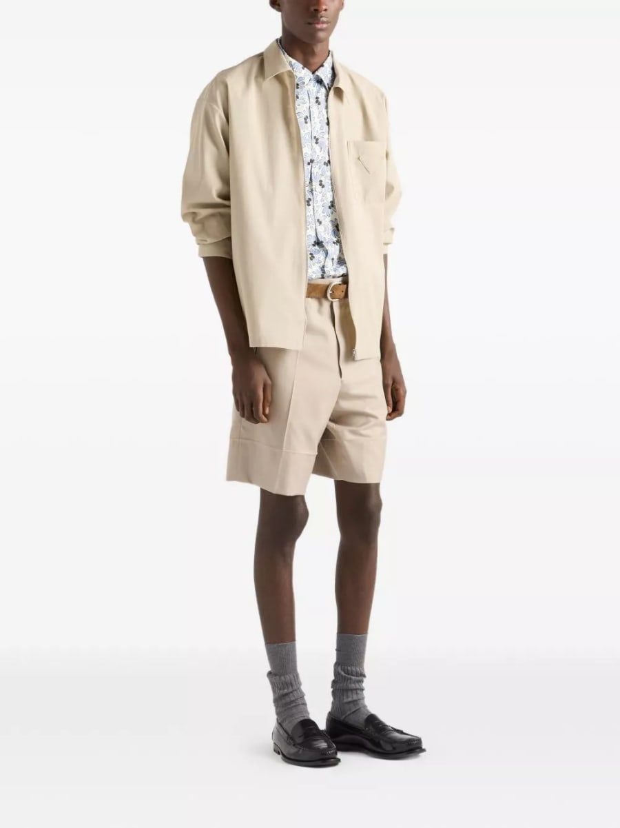 Prada Camicia in misto cotone stampata, view 4