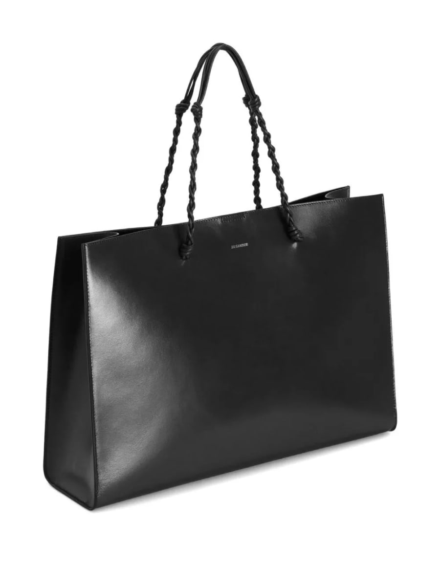 Jil Sander Borsa shopping in pelle Tangle, view 3