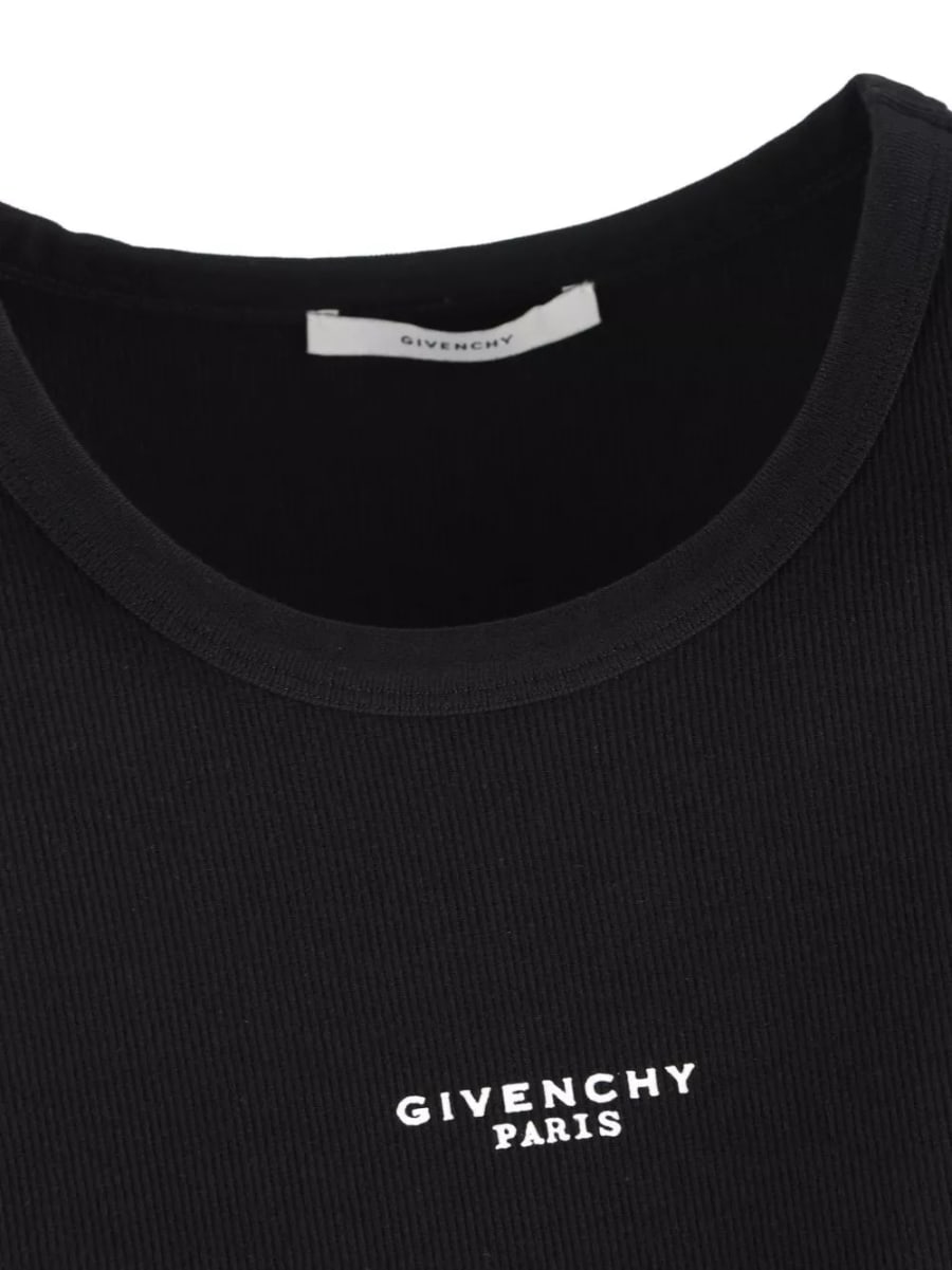 Givenchy Top in cotone con logo, view 4